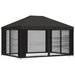 Tuin Gazebo met Zijwanden 4 × 3 m Antracietkleurig