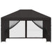 Tuin Gazebo met Zijwanden 4 × 3 m Antracietkleurig
