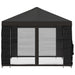 Tuin Gazebo met Zijwanden 4 × 3 m Antracietkleurig