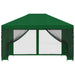 Tuin Gazebo met Zijwanden 4 × 3 m Groen Polyester en staal
