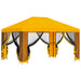 Tuin Gazebo met Zijwanden 4 × 3 m Geel Polyester en staal