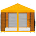 Tuin Gazebo met Zijwanden 4 × 3 m Geel Polyester en staal