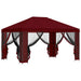 Tuin Gazebo met Zijwanden 4 × 3 m Bordeauxrood