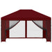 Tuin Gazebo met Zijwanden 4 × 3 m Bordeauxrood