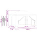Tuin Gazebo met Zijwanden 4 × 3 m Bruin Polyester en staal