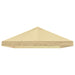 Gazebo Luifel Dekking 6 x 3 m Crèmekleurig Polyester 190 gsm
