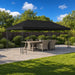 Gazebo Luifel Dekking 6 x 3 m Zwart Polyester 190 gsm