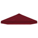 Gazebo Luifel Dekking 6 x 3 m Bordeauxrood Polyester 190 gsm