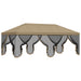 Gazebo Hoes met Zijwanden 6 x 3 m Beige Polyester 190 gsm