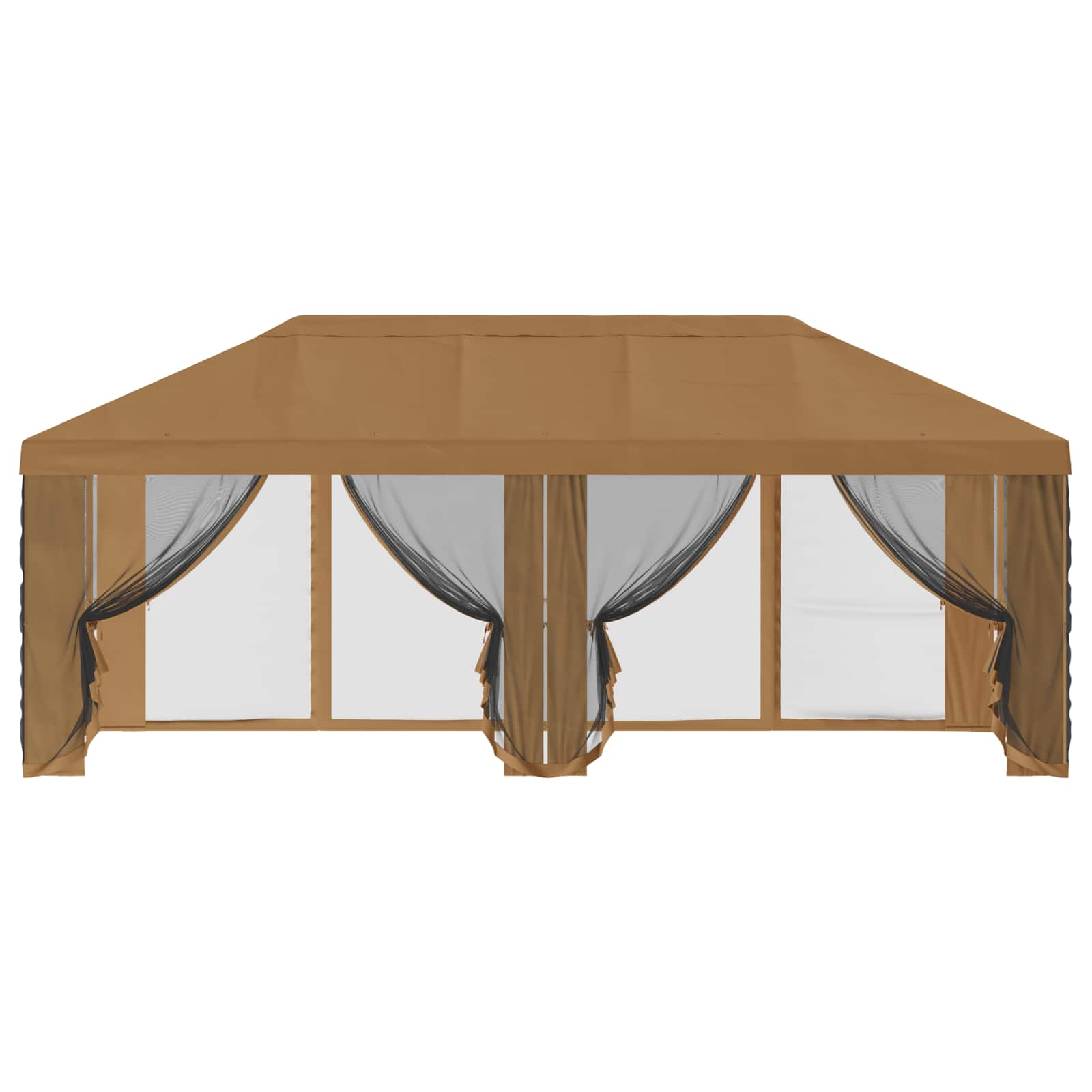 Gazebo Hoes met Zijwanden 6 x 3 m Beige Polyester 190 gsm