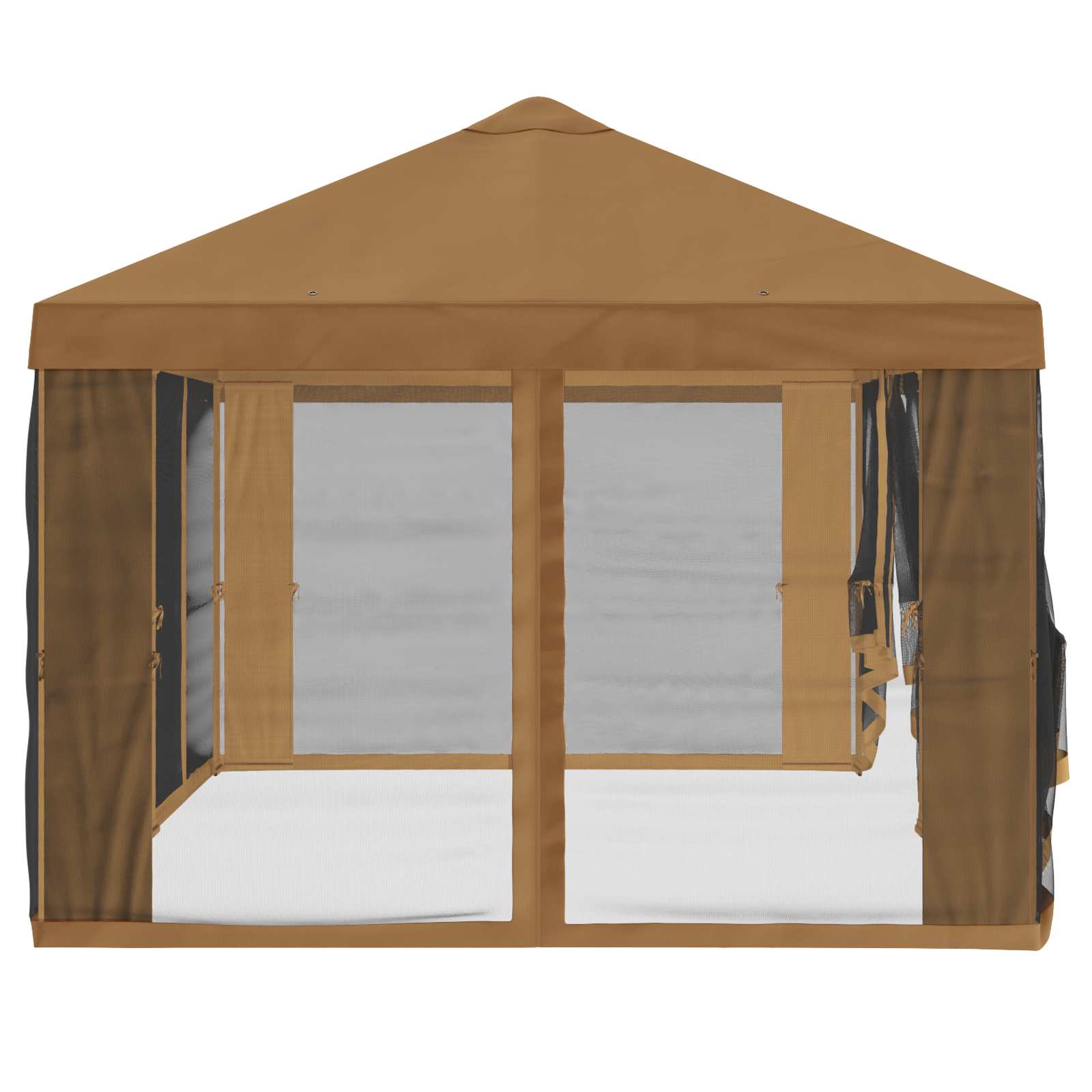 Gazebo Hoes met Zijwanden 6 x 3 m Beige Polyester 190 gsm