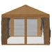 Gazebo Hoes met Zijwanden 6 x 3 m Beige Polyester 190 gsm