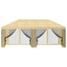 Gazebo Hoes met Zijwanden 6 x 3 m Crèmekleurig Polyester