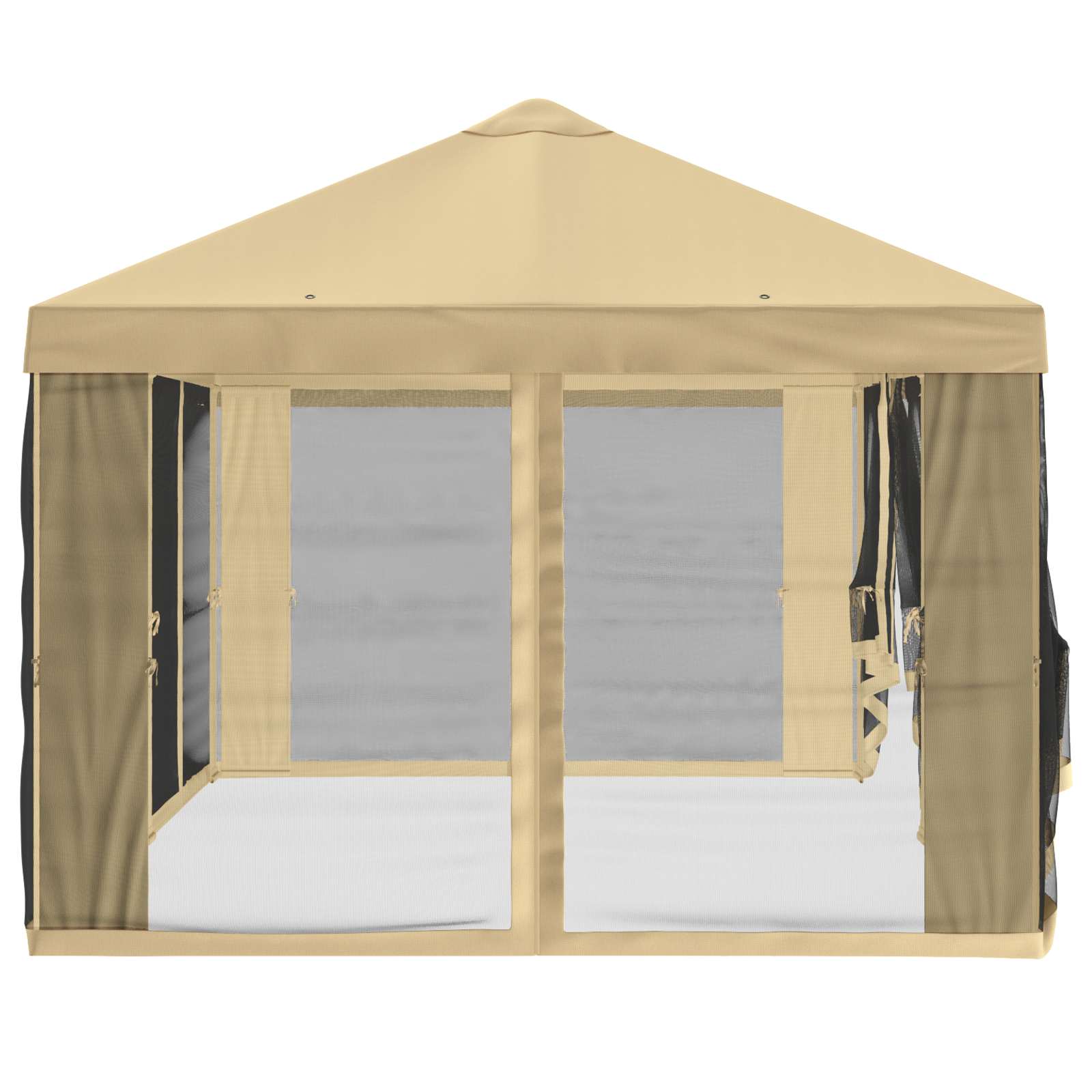 Gazebo Hoes met Zijwanden 6 x 3 m Crèmekleurig Polyester