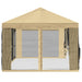 Gazebo Hoes met Zijwanden 6 x 3 m Crèmekleurig Polyester