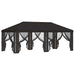 Gazebo Hoes met Zijwanden 6 x 3 m Antracietkleurig Polyester