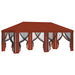 Gazebo Hoes met Zijwanden 6 x 3 m Terracotta Polyester 190 gsm