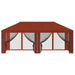 Gazebo Hoes met Zijwanden 6 x 3 m Terracotta Polyester 190 gsm