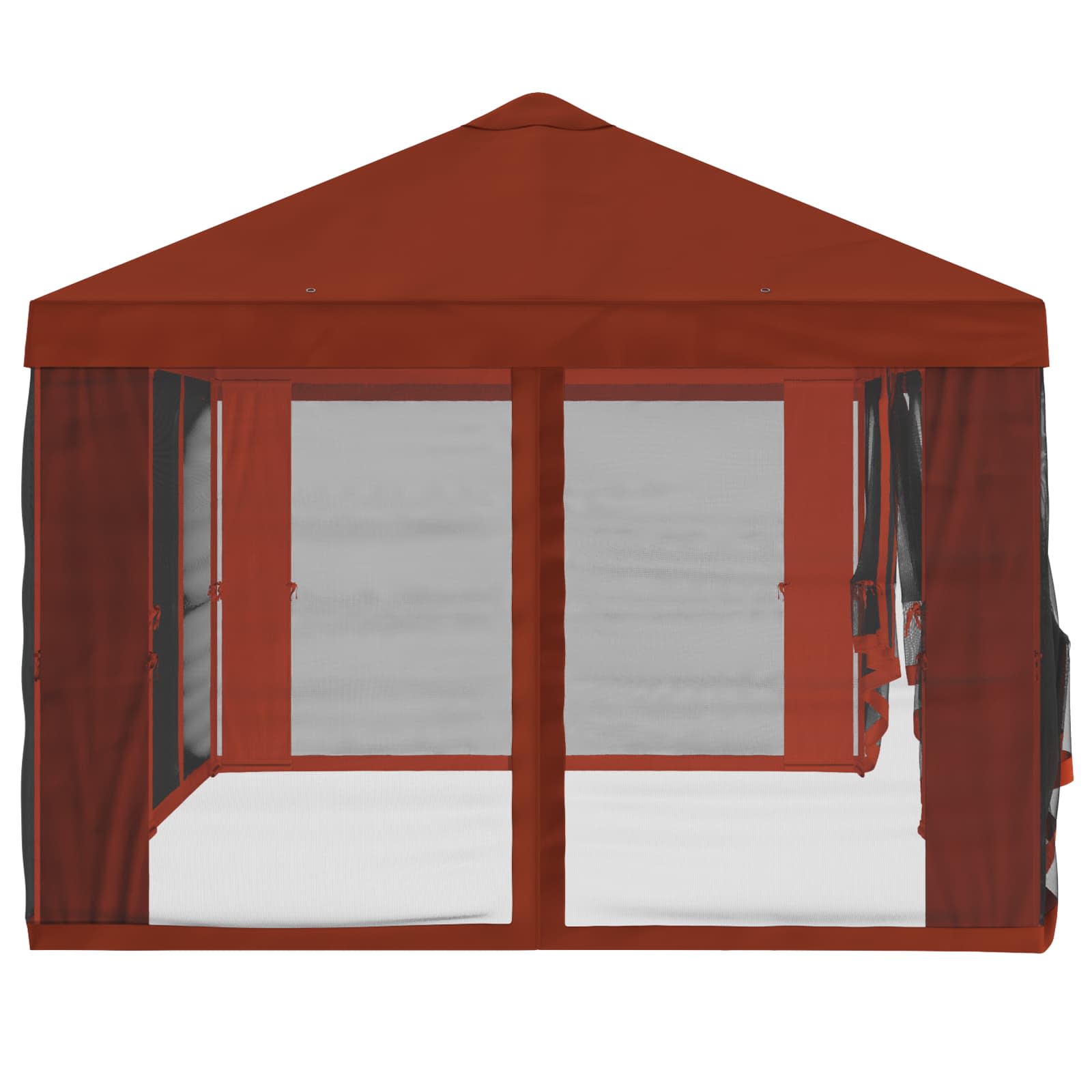 Gazebo Hoes met Zijwanden 6 x 3 m Terracotta Polyester 190 gsm