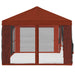 Gazebo Hoes met Zijwanden 6 x 3 m Terracotta Polyester 190 gsm