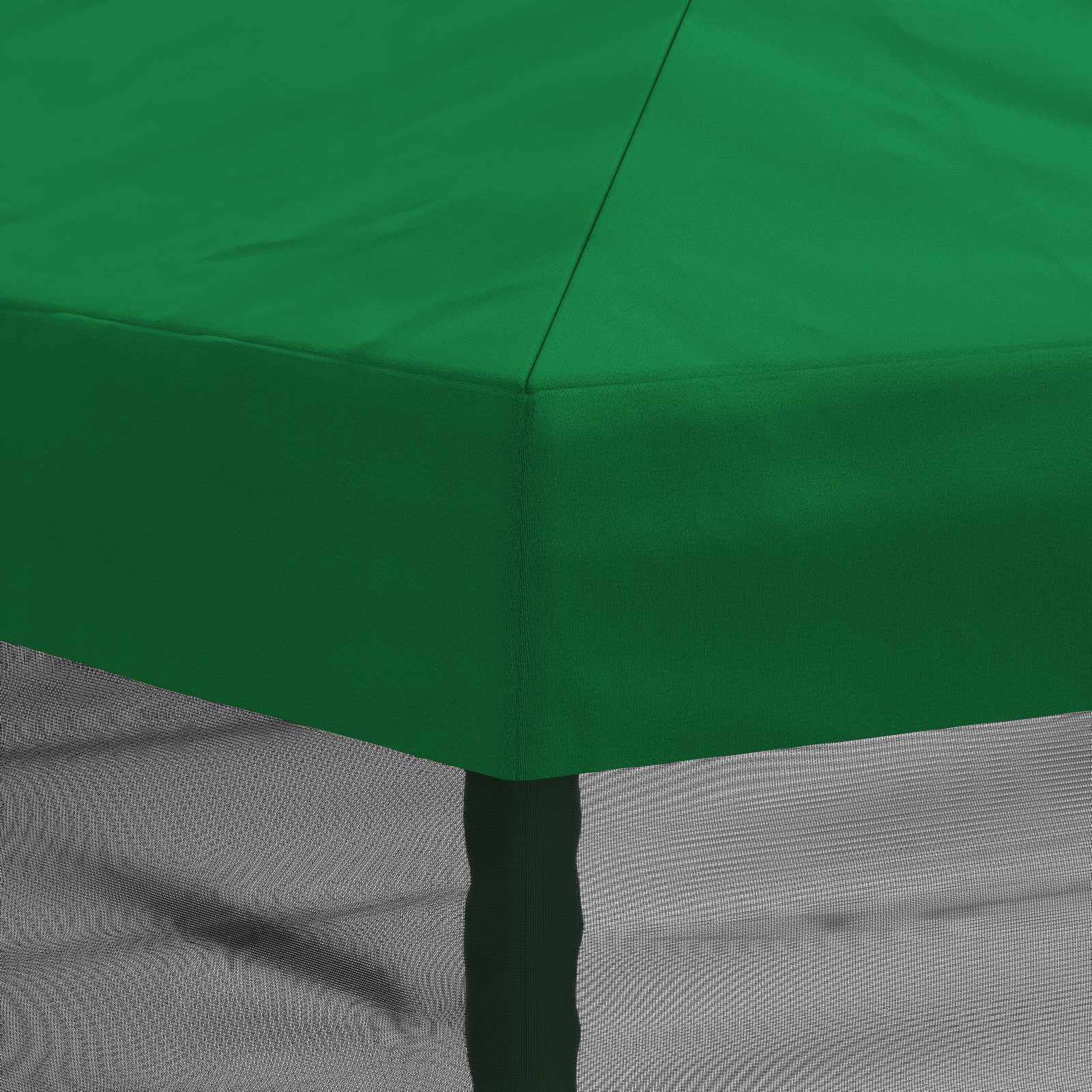 Gazebo Hoes met Zijwanden 6 x 3 m Groen Polyester 190 gsm