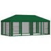Gazebo Hoes met Zijwanden 6 x 3 m Groen Polyester 190 gsm