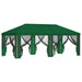 Gazebo Hoes met Zijwanden 6 x 3 m Groen Polyester 190 gsm