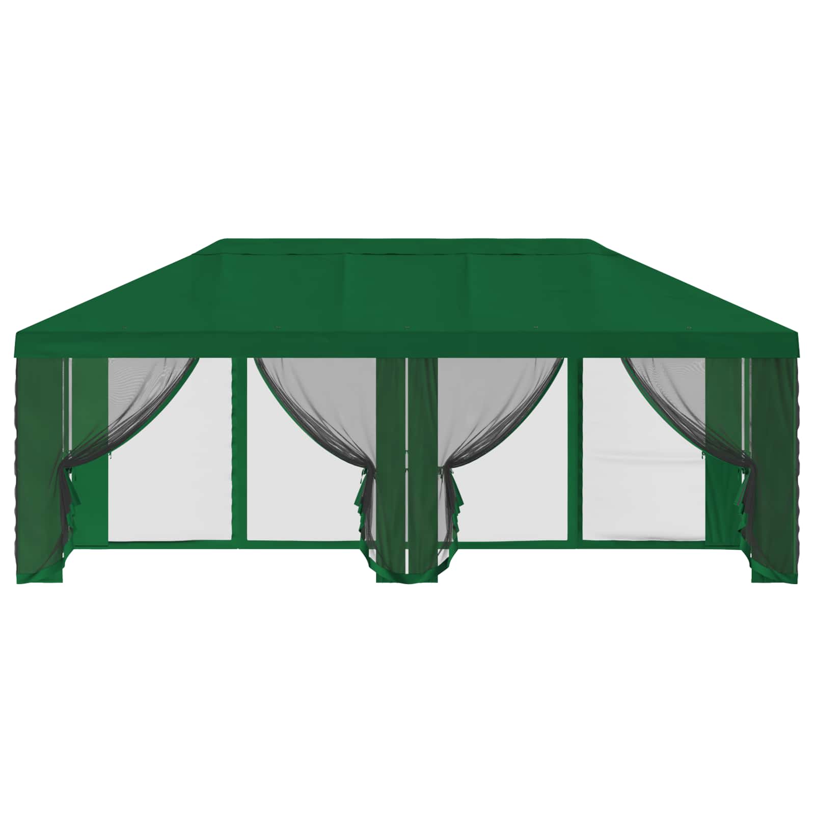 Gazebo Hoes met Zijwanden 6 x 3 m Groen Polyester 190 gsm