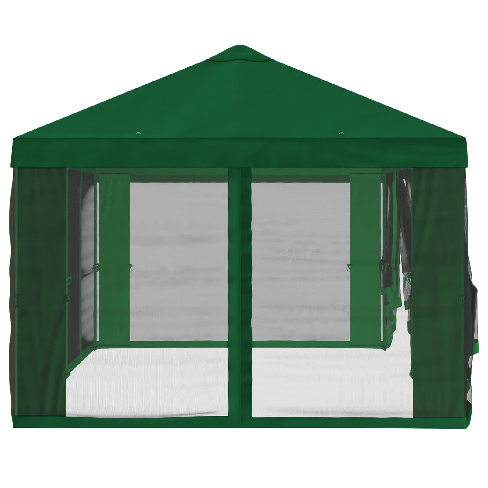 Gazebo Hoes met Zijwanden 6 x 3 m Groen Polyester 190 gsm