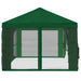 Gazebo Hoes met Zijwanden 6 x 3 m Groen Polyester 190 gsm