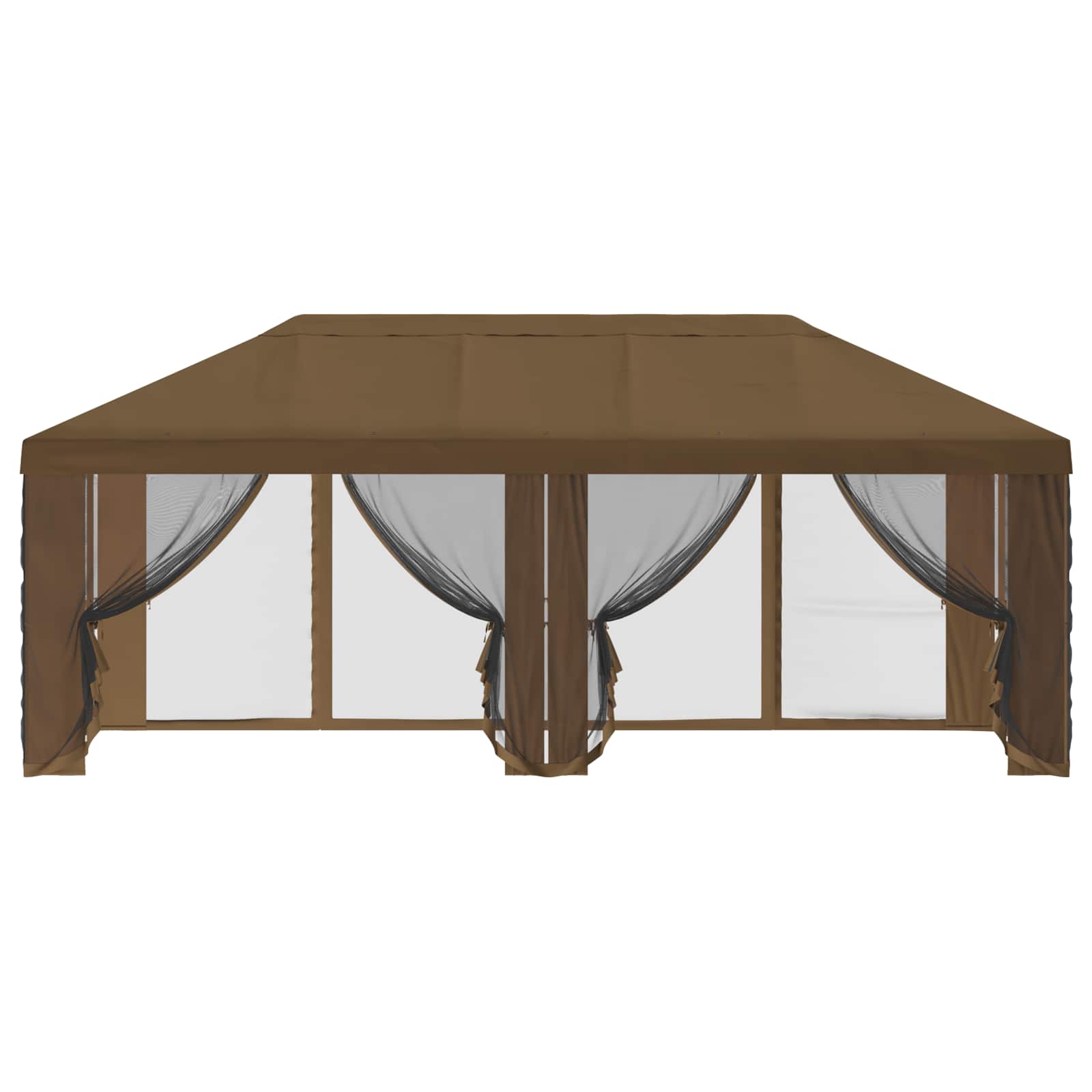 Gazebo Hoes met Zijwanden 6 x 3 m Taupe Polyester 190 gsm