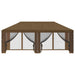 Gazebo Hoes met Zijwanden 6 x 3 m Taupe Polyester 190 gsm