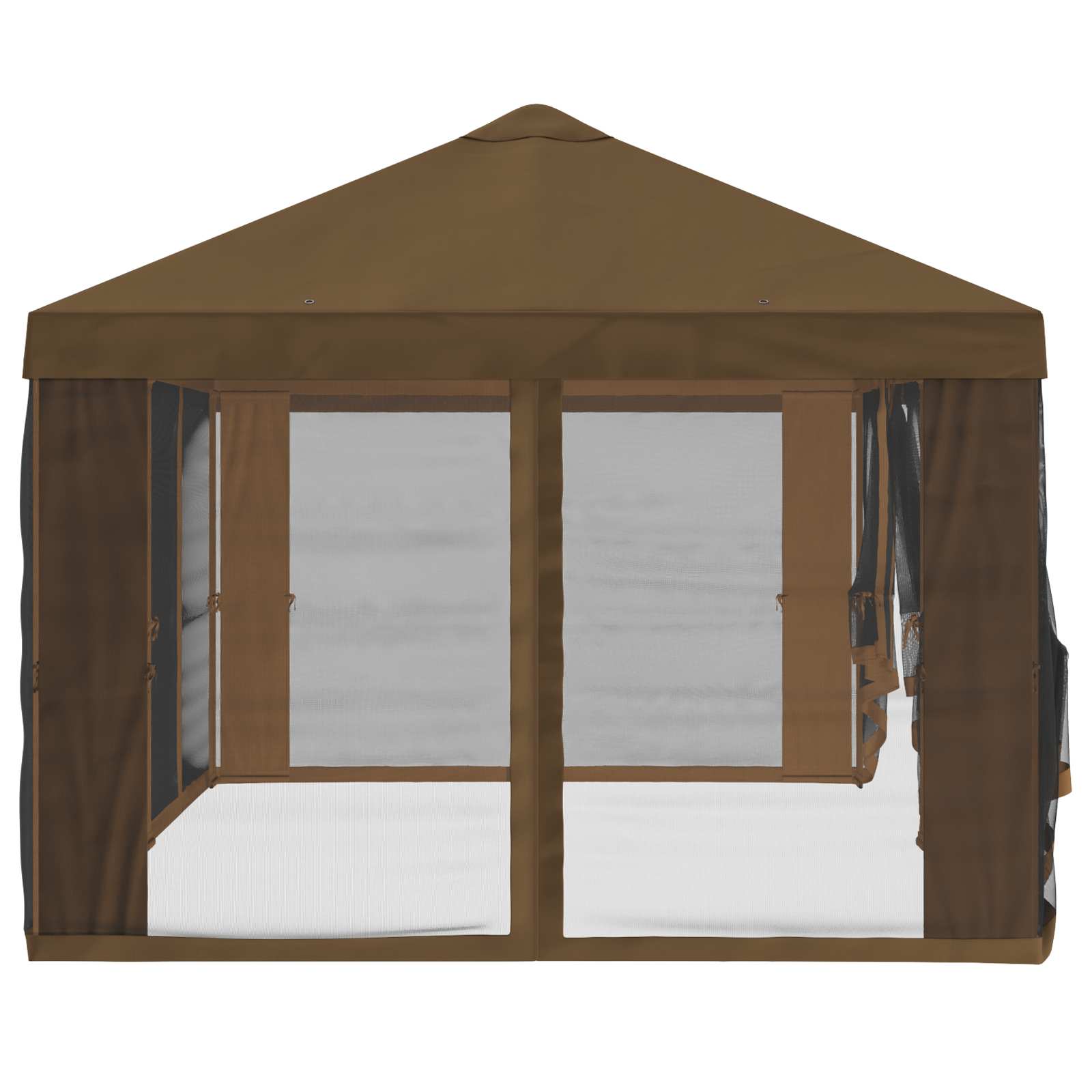 Gazebo Hoes met Zijwanden 6 x 3 m Taupe Polyester 190 gsm