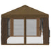 Gazebo Hoes met Zijwanden 6 x 3 m Taupe Polyester 190 gsm