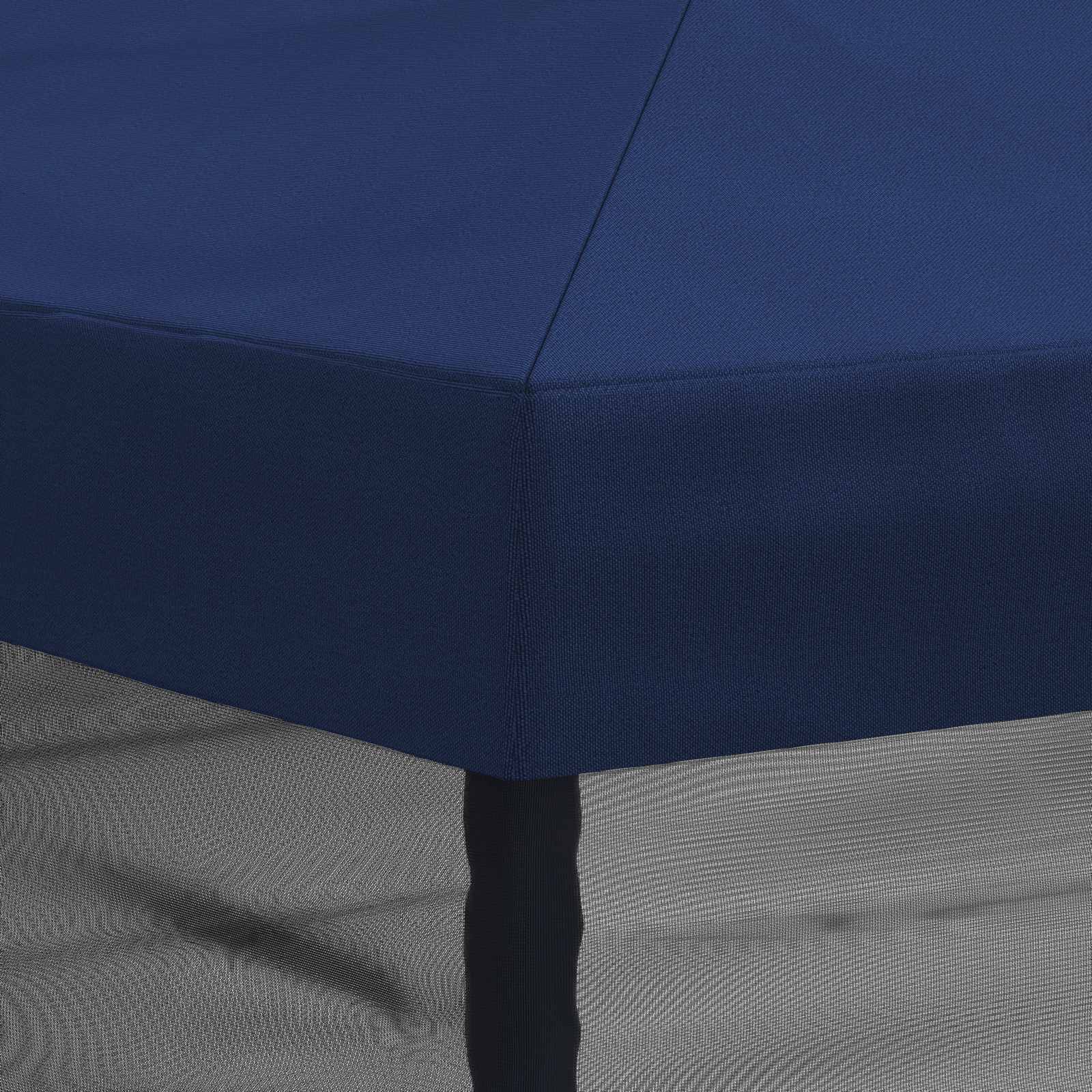 Gazebo Hoes met Zijwanden 6 x 3 m Blauw Polyester 190 gsm