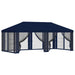 Gazebo Hoes met Zijwanden 6 x 3 m Blauw Polyester 190 gsm