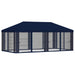 Gazebo Hoes met Zijwanden 6 x 3 m Blauw Polyester 190 gsm