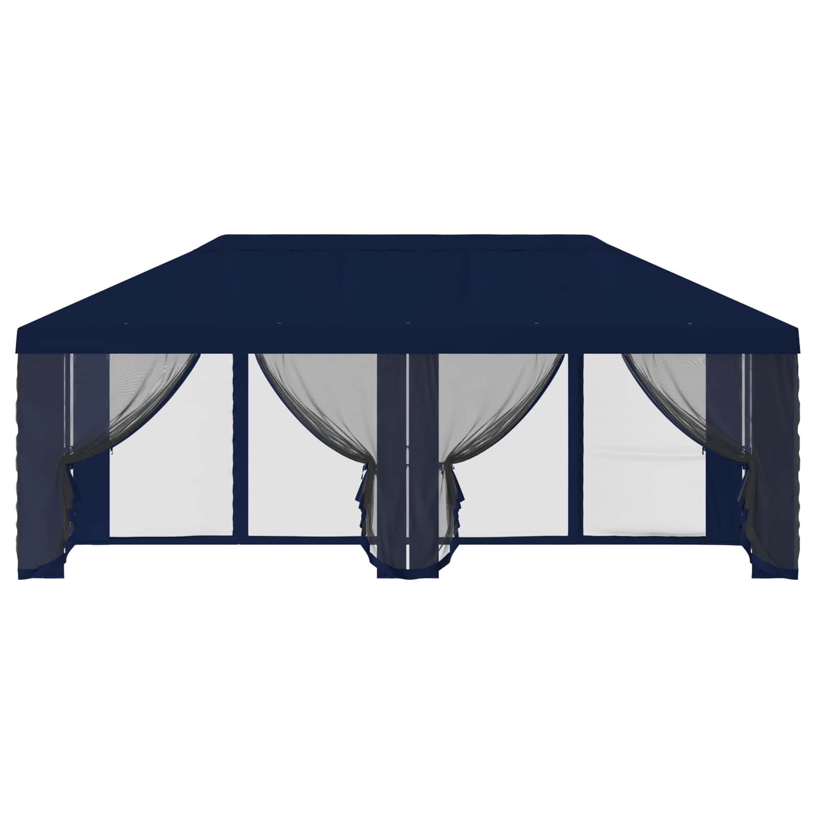 Gazebo Hoes met Zijwanden 6 x 3 m Blauw Polyester 190 gsm