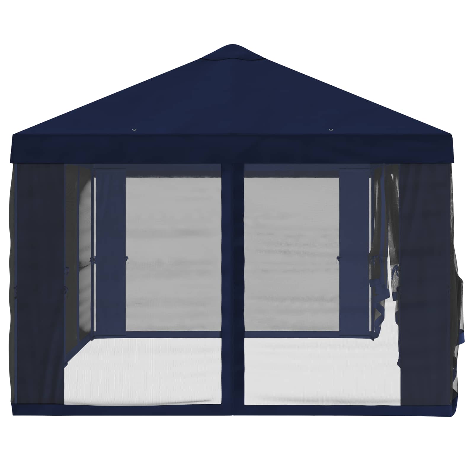 Gazebo Hoes met Zijwanden 6 x 3 m Blauw Polyester 190 gsm