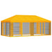 Gazebo Hoes met Zijwanden 6 x 3 m Geel Polyester 190 gsm