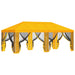 Gazebo Hoes met Zijwanden 6 x 3 m Geel Polyester 190 gsm