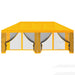Gazebo Hoes met Zijwanden 6 x 3 m Geel Polyester 190 gsm