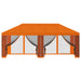 Gazebo Hoes met Zijwanden 6 x 3 m Oranje Polyester 190 gsm