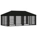 Gazebo Hoes met Zijwanden 6 x 3 m Zwart Polyester 190 gsm
