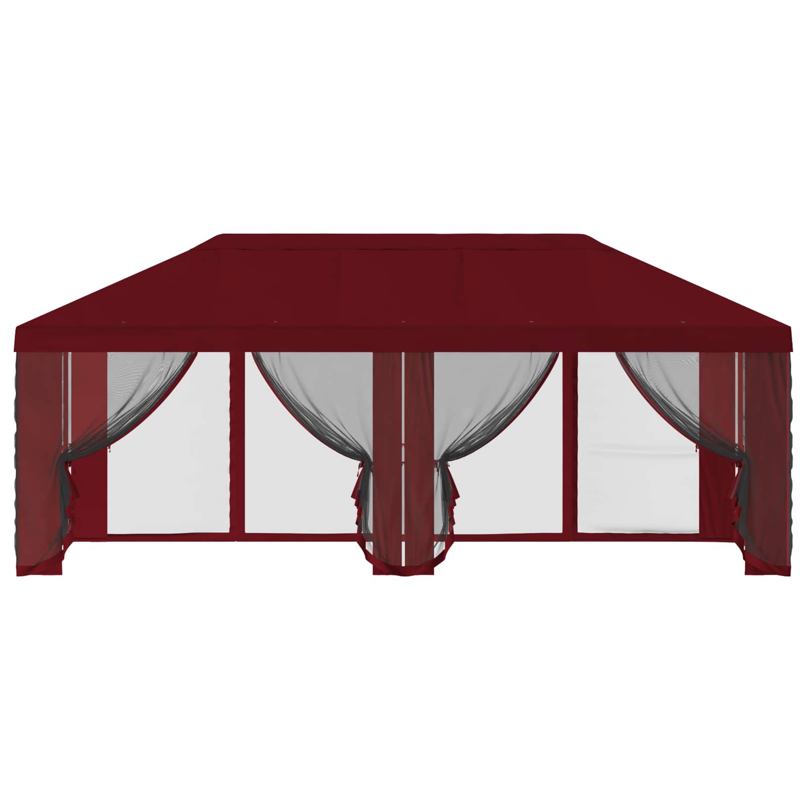 Gazebo Hoes met Zijwanden 6 x 3 m Bordeauxrood Polyester