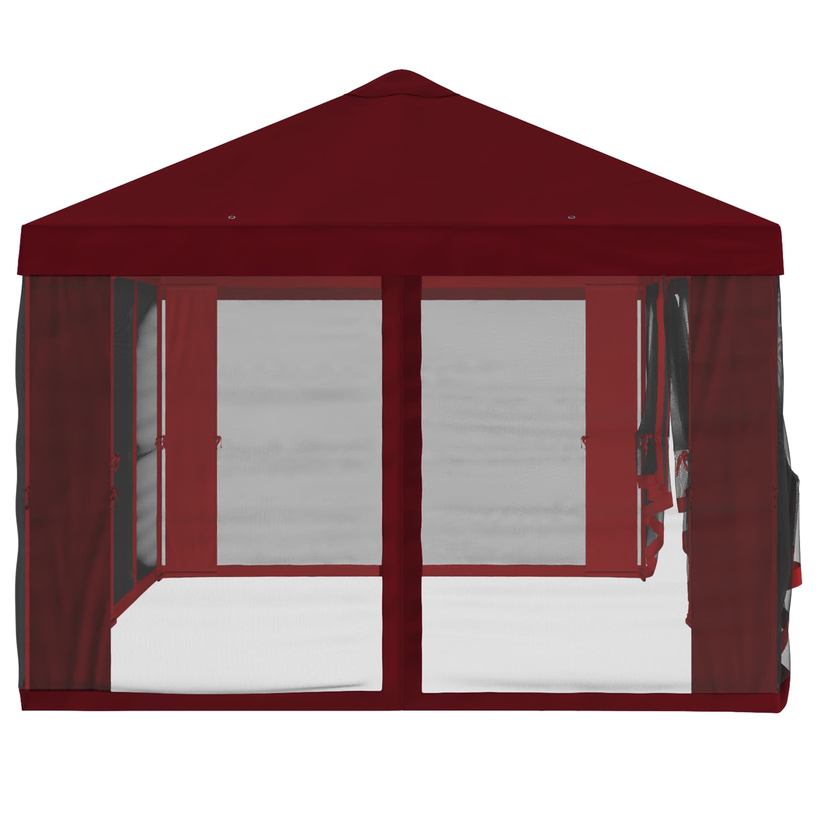 Gazebo Hoes met Zijwanden 6 x 3 m Bordeauxrood Polyester