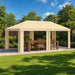 Paviljoenhoes 6 x 3 m Crèmekleurig Polyester 190 gsm