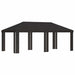 Paviljoenhoes 6 x 3 m Antracietkleurig Polyester 190 gsm