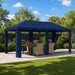 Paviljoenhoes 6 x 3 m Blauw Polyester 190 gsm