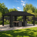 Paviljoenhoes 6 x 3 m Zwart Polyester 190 gsm